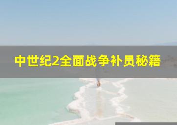 中世纪2全面战争补员秘籍