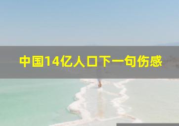 中国14亿人口下一句伤感