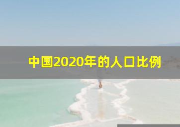 中国2020年的人口比例