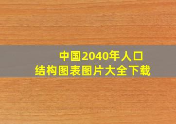 中国2040年人口结构图表图片大全下载