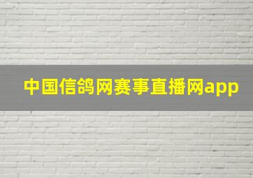 中国信鸽网赛事直播网app