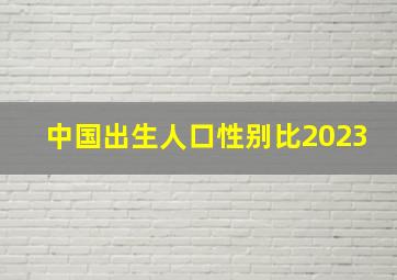 中国出生人口性别比2023