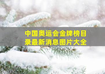 中国奥运会金牌榜目录最新消息图片大全