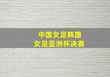 中国女足韩国女足亚洲杯决赛