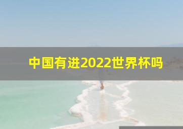 中国有进2022世界杯吗