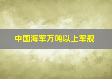 中国海军万吨以上军舰