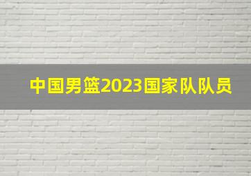 中国男篮2023国家队队员