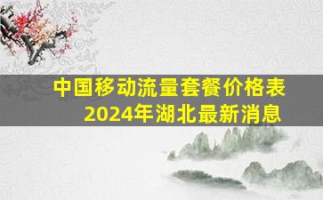 中国移动流量套餐价格表2024年湖北最新消息