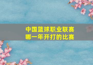 中国篮球职业联赛哪一年开打的比赛