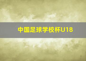 中国足球学校杯U18