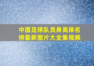 中国足球队员身高排名榜最新图片大全集视频