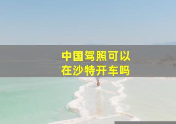 中国驾照可以在沙特开车吗