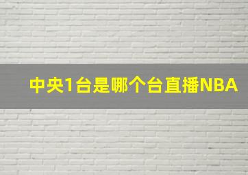 中央1台是哪个台直播NBA