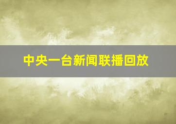 中央一台新闻联播回放