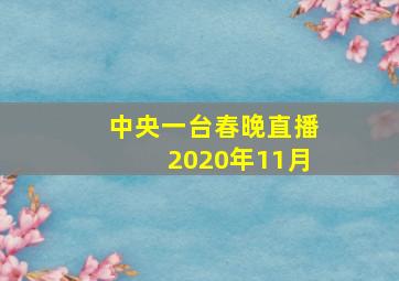 中央一台春晚直播2020年11月