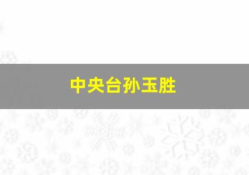 中央台孙玉胜