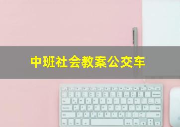 中班社会教案公交车