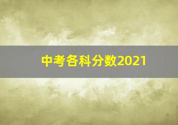 中考各科分数2021