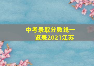 中考录取分数线一览表2021江苏