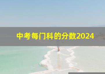 中考每门科的分数2024