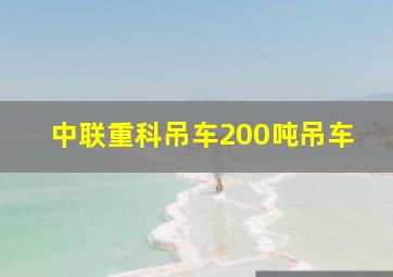 中联重科吊车200吨吊车