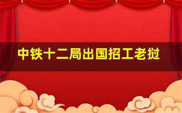 中铁十二局出国招工老挝