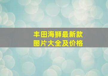 丰田海狮最新款图片大全及价格