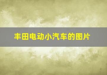 丰田电动小汽车的图片