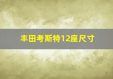 丰田考斯特12座尺寸