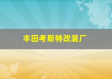 丰田考斯特改装厂