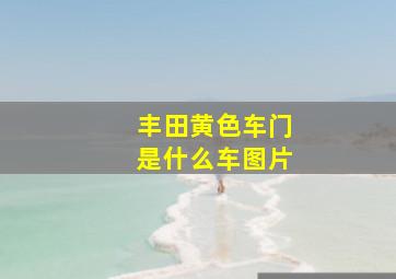 丰田黄色车门是什么车图片