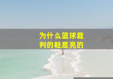 为什么篮球裁判的鞋是亮的