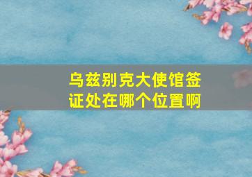 乌兹别克大使馆签证处在哪个位置啊