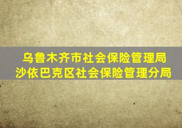 乌鲁木齐市社会保险管理局沙依巴克区社会保险管理分局