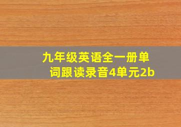 九年级英语全一册单词跟读录音4单元2b