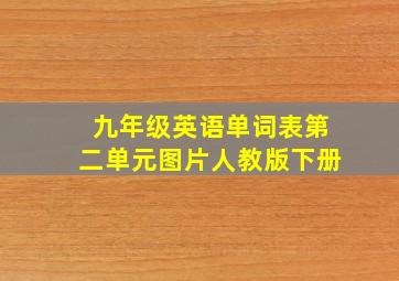 九年级英语单词表第二单元图片人教版下册