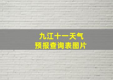 九江十一天气预报查询表图片