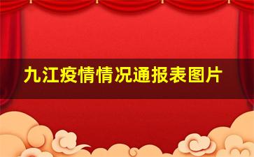 九江疫情情况通报表图片