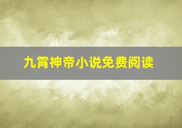 九霄神帝小说免费阅读