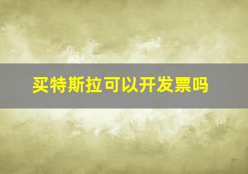 买特斯拉可以开发票吗