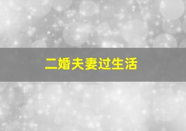 二婚夫妻过生活