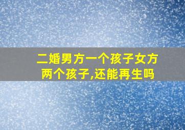 二婚男方一个孩子女方两个孩子,还能再生吗