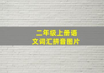 二年级上册语文词汇拼音图片