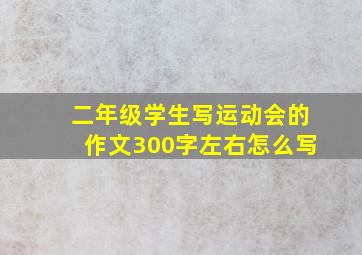 二年级学生写运动会的作文300字左右怎么写