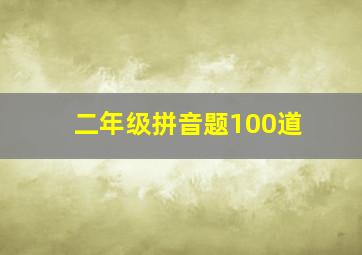 二年级拼音题100道