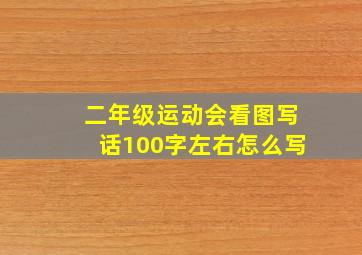 二年级运动会看图写话100字左右怎么写