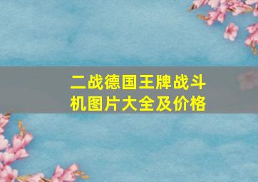 二战德国王牌战斗机图片大全及价格