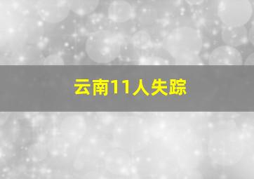 云南11人失踪