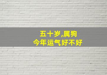 五十岁,属狗今年运气好不好