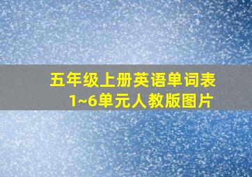 五年级上册英语单词表1~6单元人教版图片